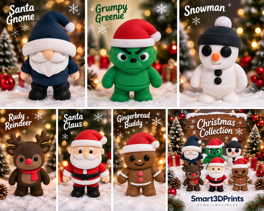Mini Articulated Christmas Characters - Full set