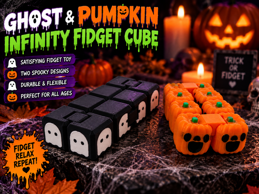 Halloween Infinity Fidget Cube - Ghost or Pumpkin