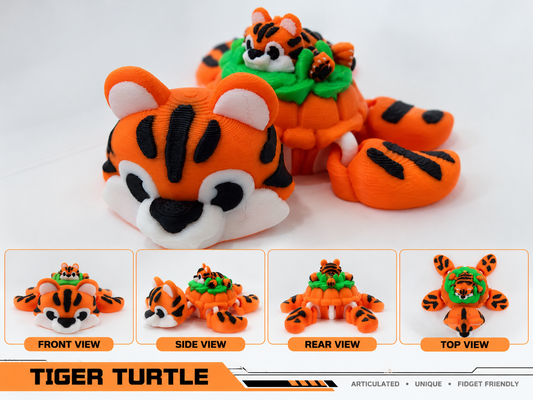 Articulated Tiger Turtle Carrying Tiger Cub