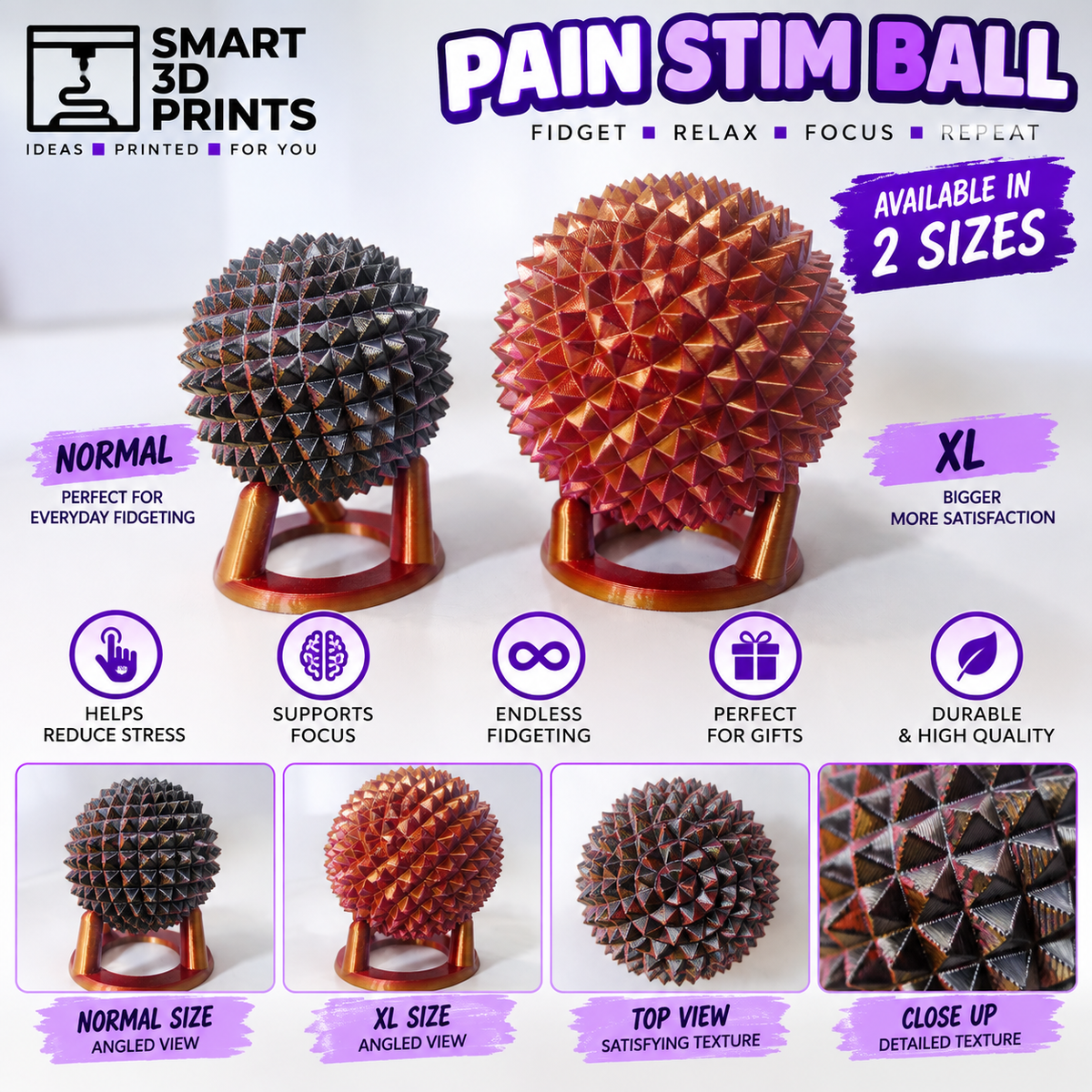 Pain Stim Ball plus stand - 2 sizes