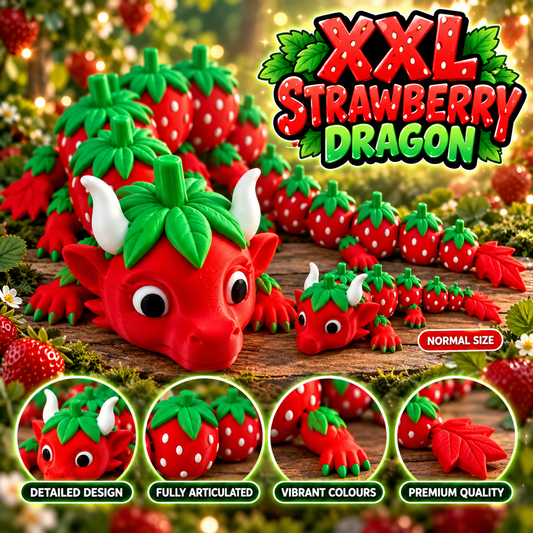 XXL Articulated Strawberry Dragon
