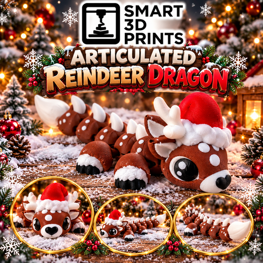 Articulated Reindeer Dragon Toy
