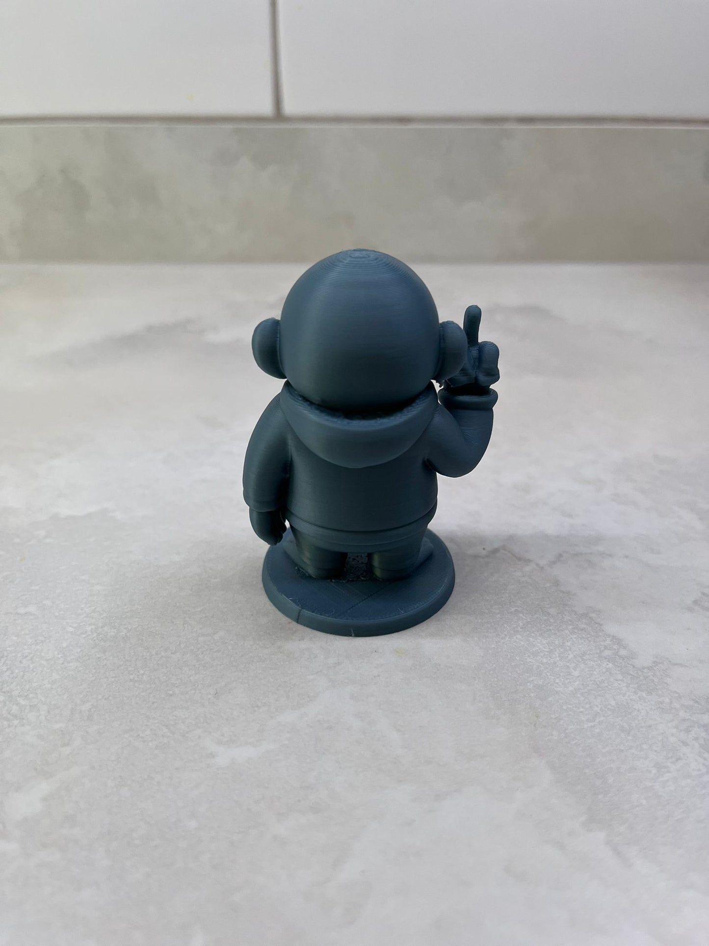 Monkey in a hoody figure showing middle finger (other colours available)