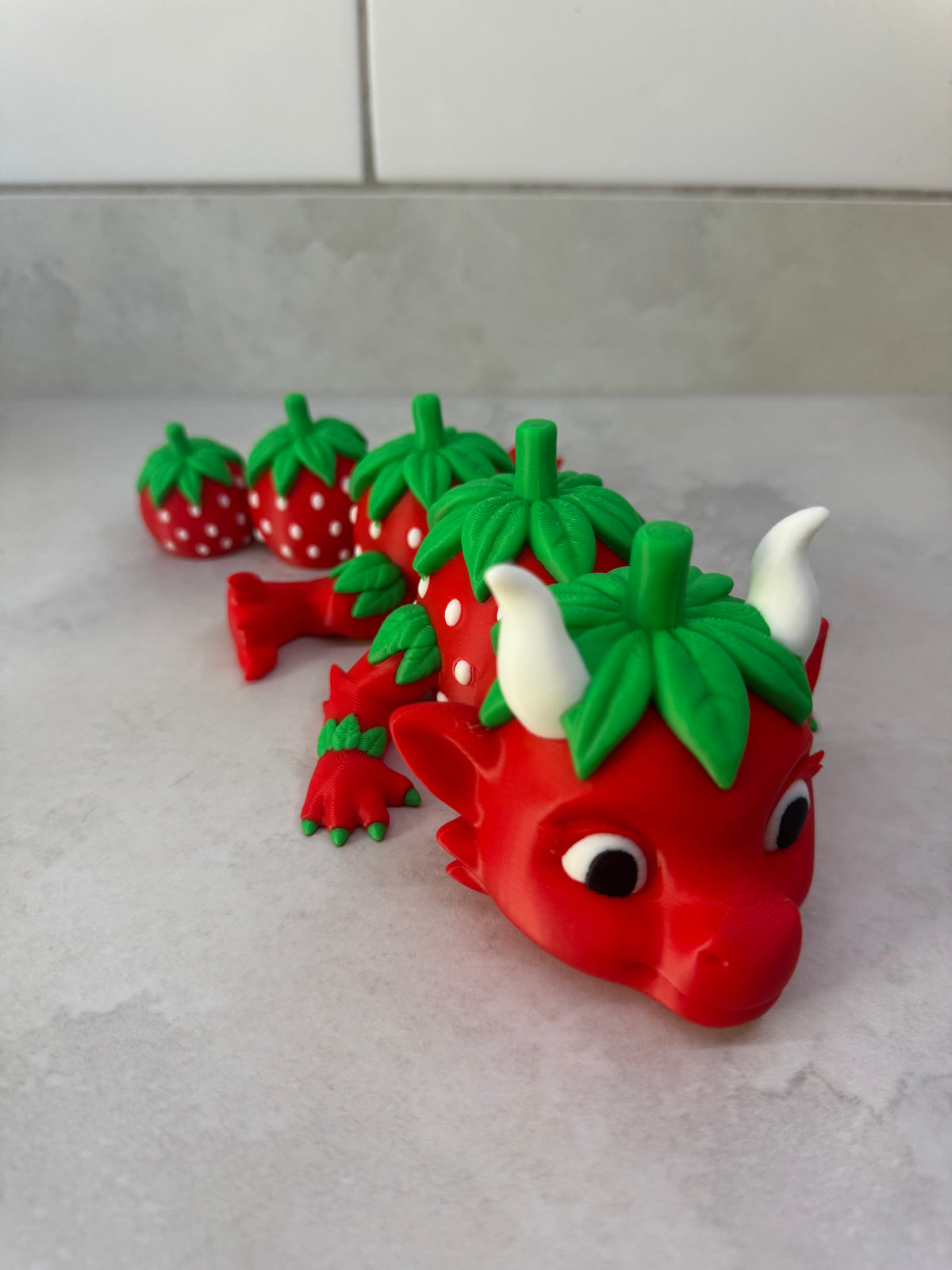 XXL Articulated Strawberry Dragon