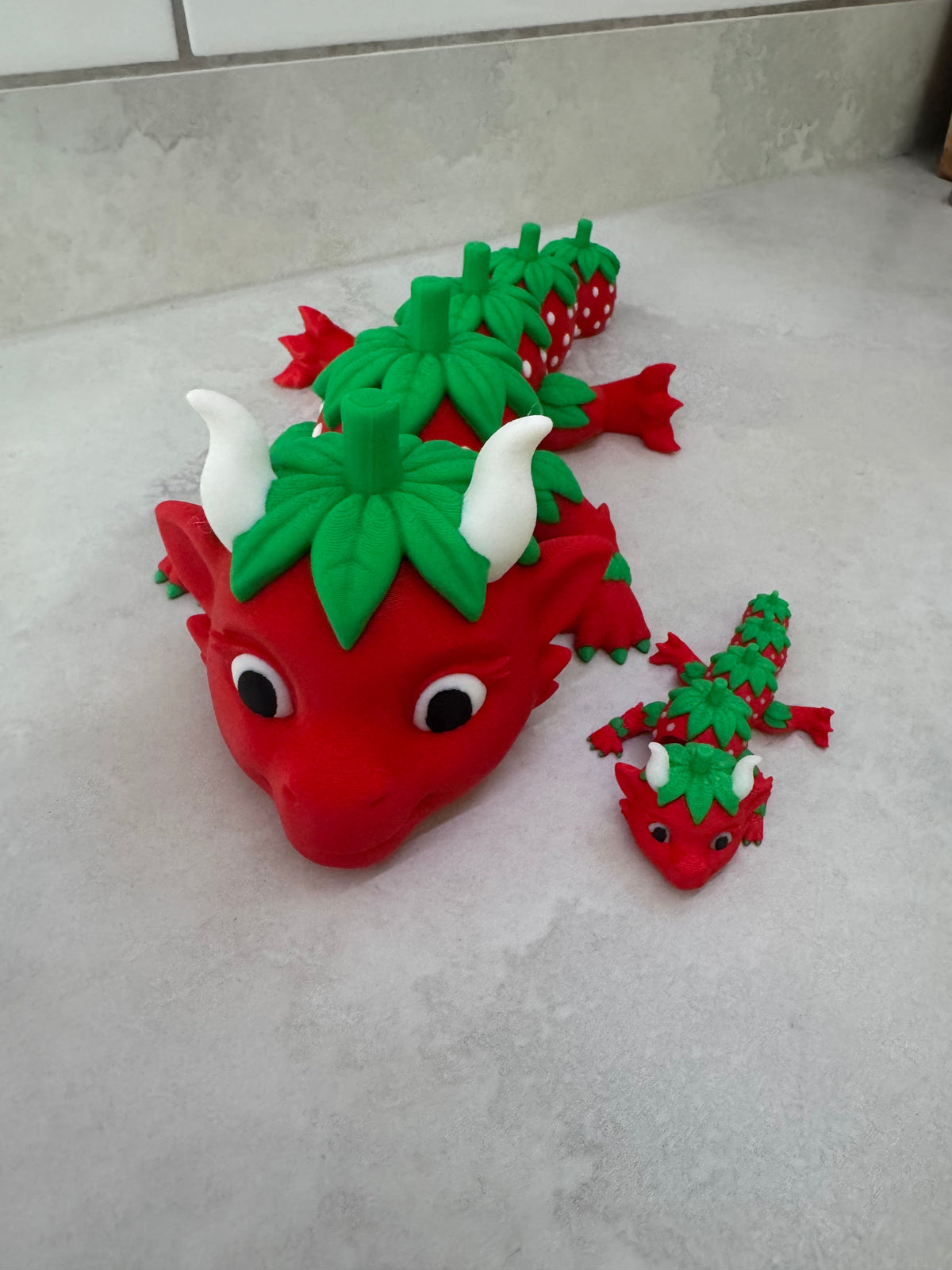 XXL Articulated Strawberry Dragon