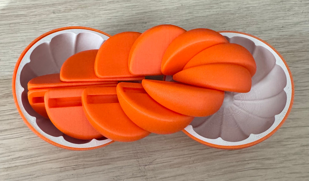 Orange Slime Segment Fidget Toy