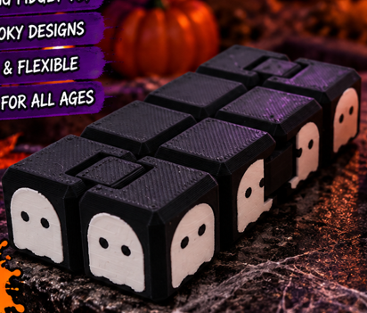 Halloween Infinity Fidget Cube - Ghost or Pumpkin