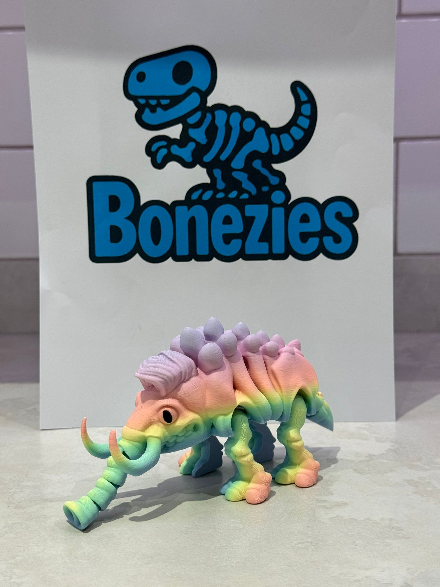 BONEZIES - Skeleton articulated fidget toy collection - GREEN/YELLOW COLOUR