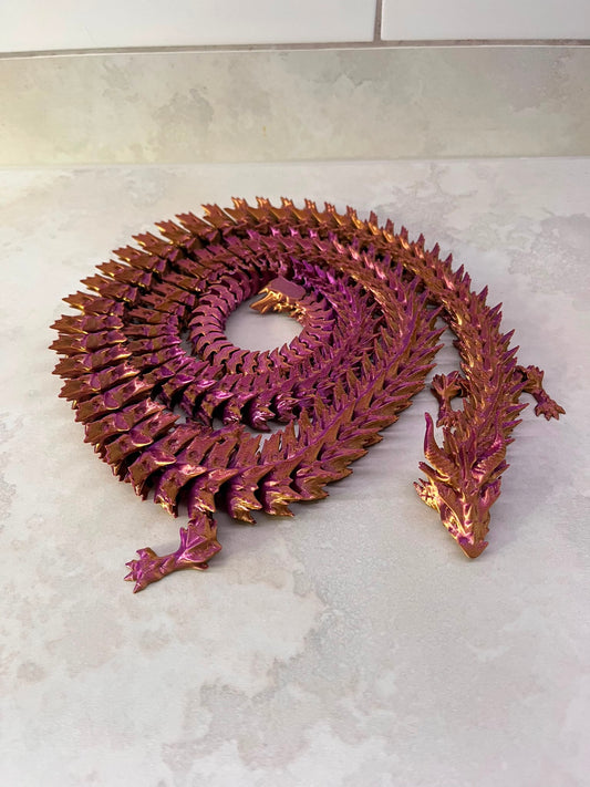 HUGE  4 foot long articulated dragon