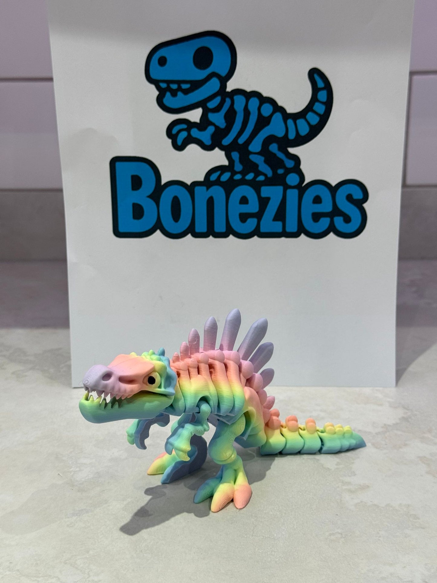 BONEZIES - Skeleton articulated fidget toy collection - GREEN/YELLOW COLOUR