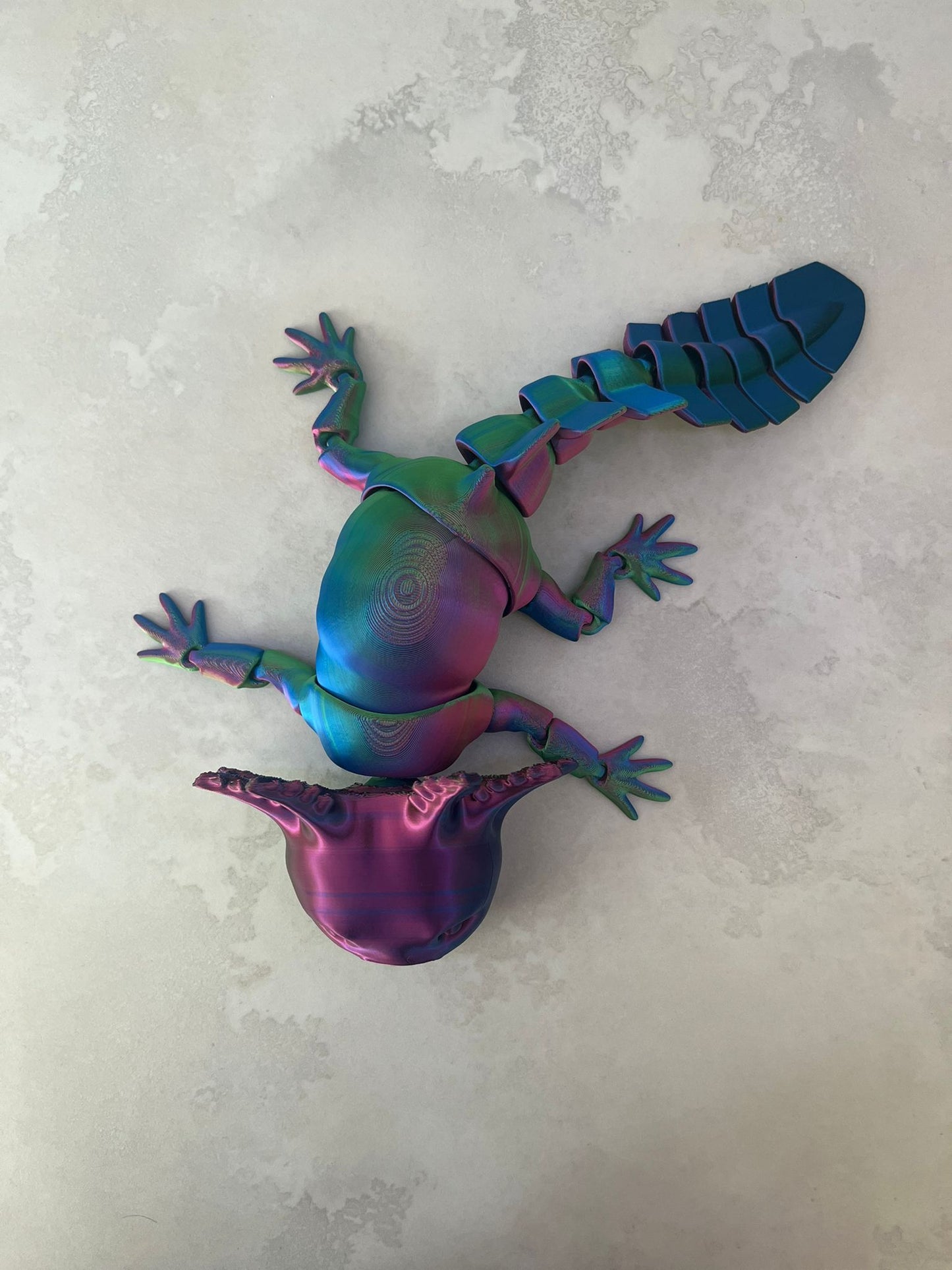 Axolotl Smiling - Medium (7 inch), Large (10 inch) or EXTRA LARGE (14 inch) Articulated Axolotl toy in any colour