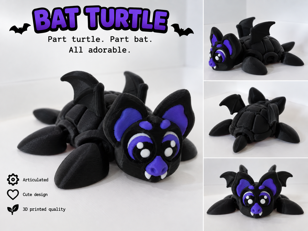 Articulated Bat Turtle Toy