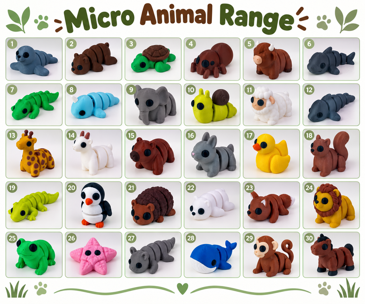 Micro Articulated Animals - 30 to collect!