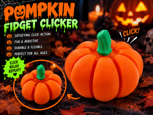 Pumpkin Clicker Fidget Toy