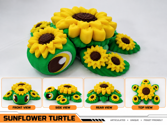 Articulated Sunflower Turtle Toy