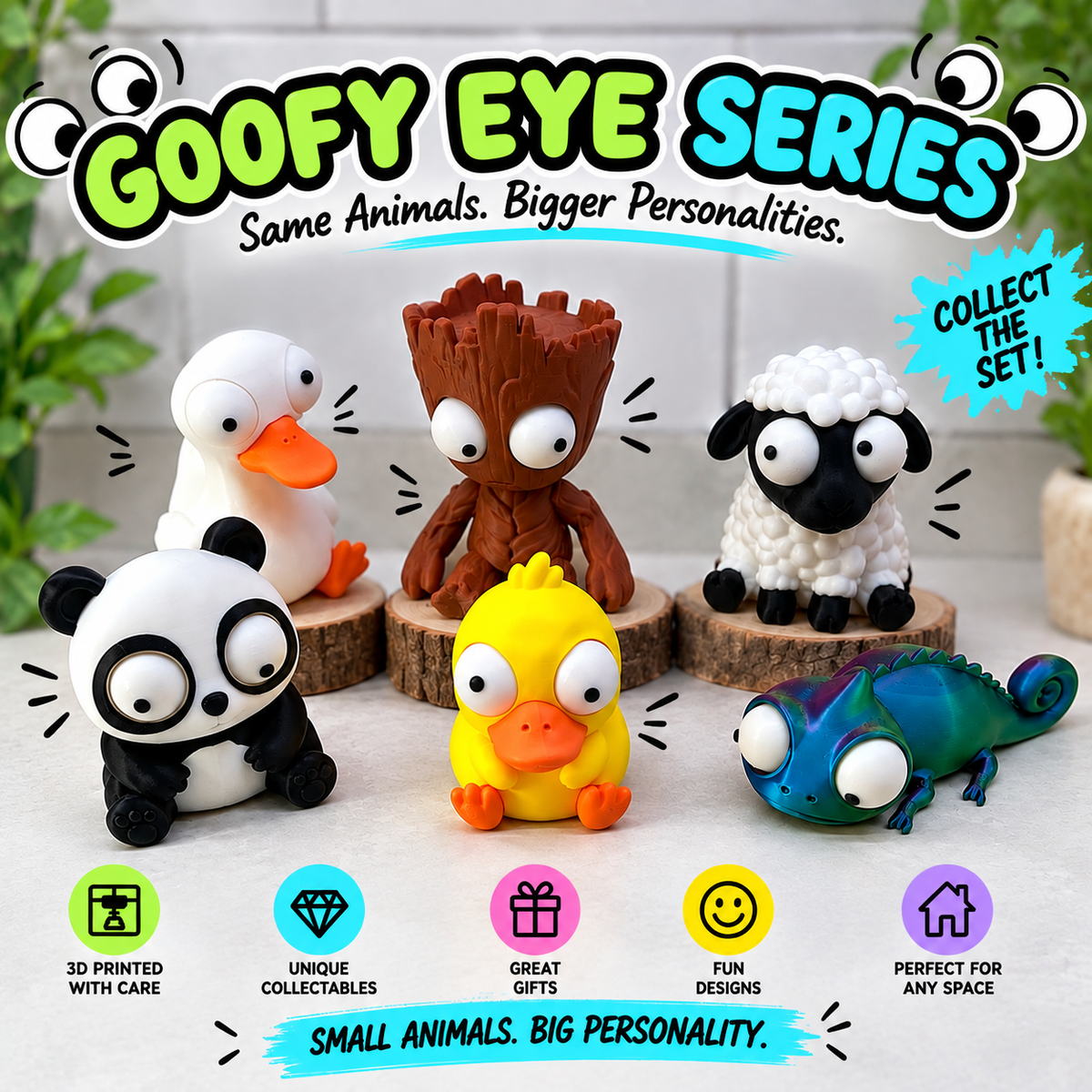 Goofy Eye series - Collectable models with movable eyes