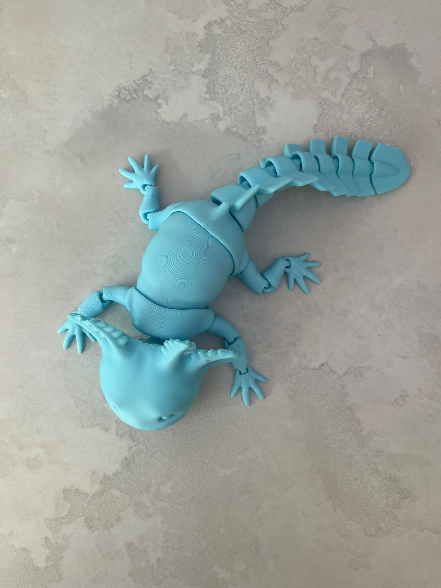 Axolotl Smiling - Medium (7 inch), Large (10 inch) or EXTRA LARGE (14 inch) Articulated Axolotl toy in any colour