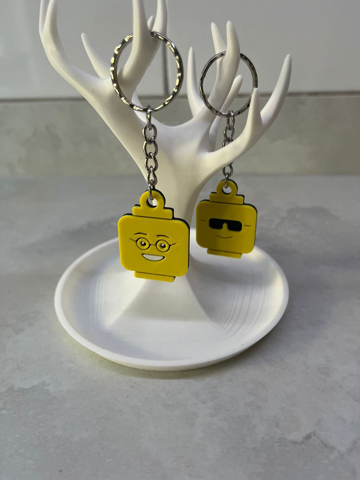 Brick man Le go head keyring (5 designs to choose from)