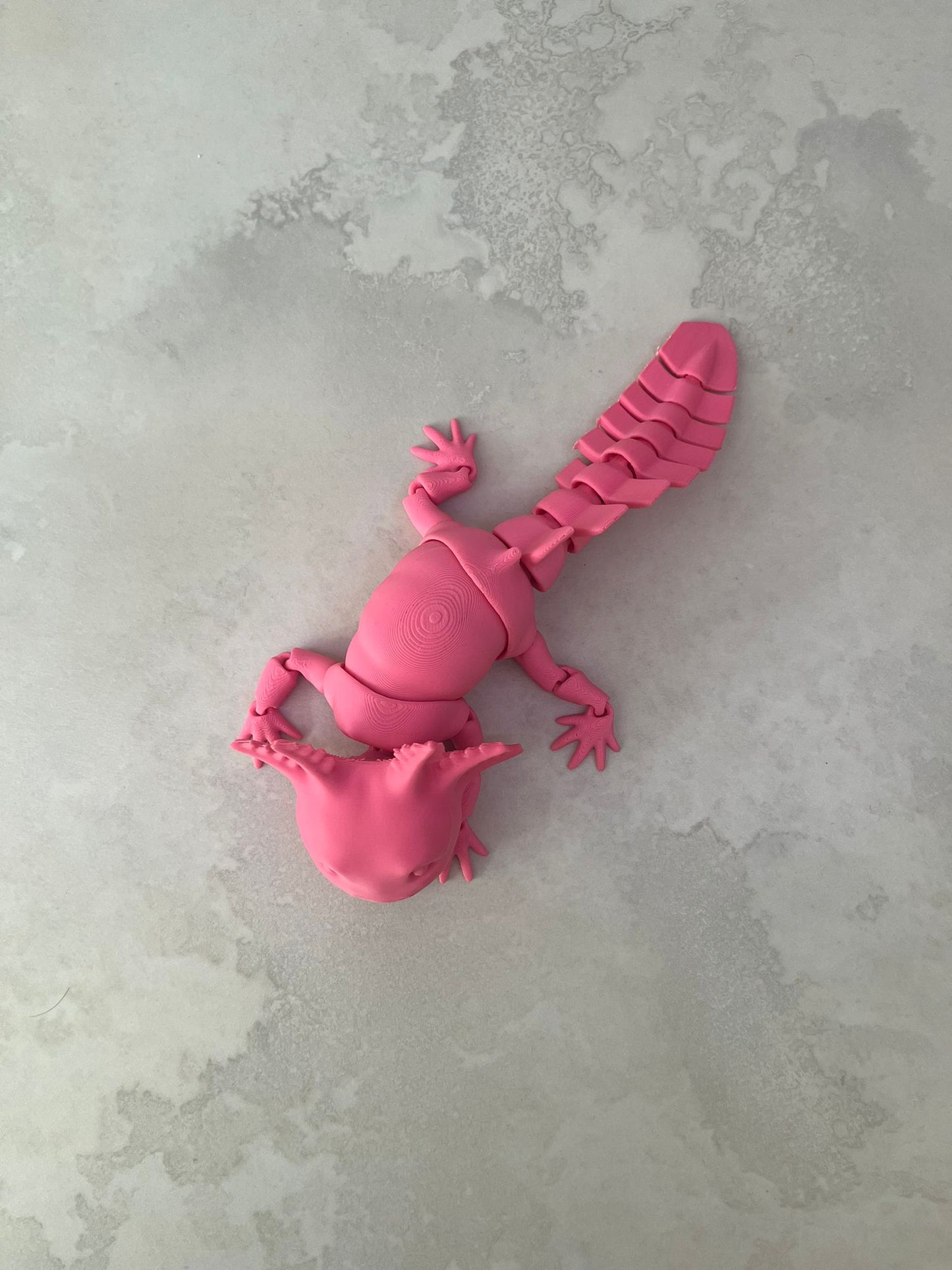 Axolotl Smiling - Medium (7 inch), Large (10 inch) or EXTRA LARGE (14 inch) Articulated Axolotl toy in any colour